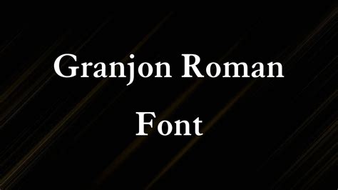 granjon roman font free download.